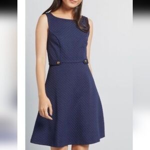 Plus Size 3X Blue Modcloth Dress textured mod cloth women's